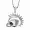 Collier pendentif tête de mort pour homme, en acier inoxydable, style punk moderne