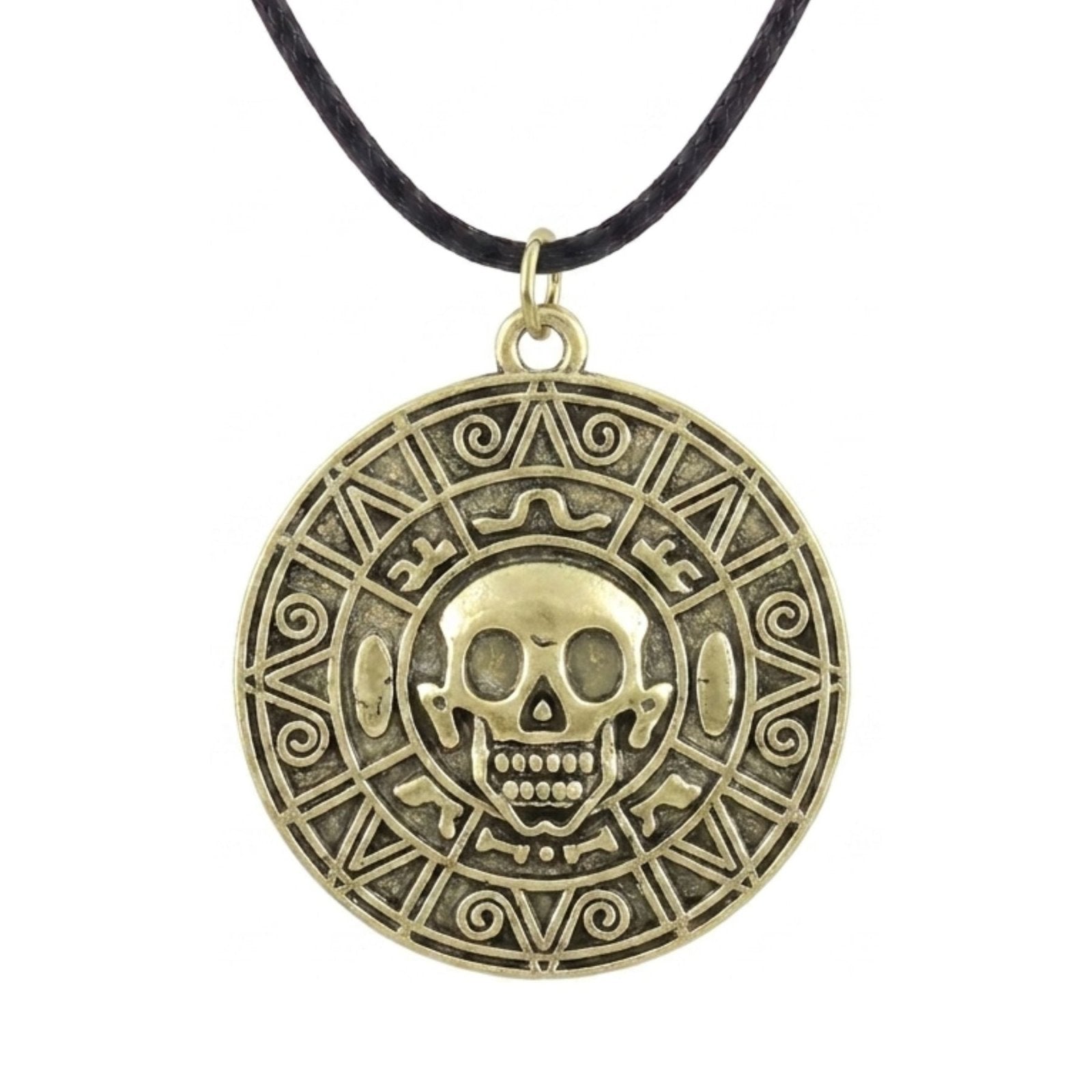 Collier pendentif tête de mort pour homme, en alliage de zinc, style gothique