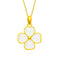 Collier pendentif trèfle à quatre feuilles, pendentif en résine, maille forçat, modèle Sarai