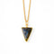 Collier pendentif triangle en labradorite naturelle, chaîne dorée pour femme, modèle Haléa