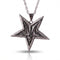 Collier pentagramme pour homme, en alliage de zinc, argent