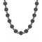 Collier perles noires pour homme, en cuivre serti de zircons, chaîne sphérique 8 mm au style hip-hop