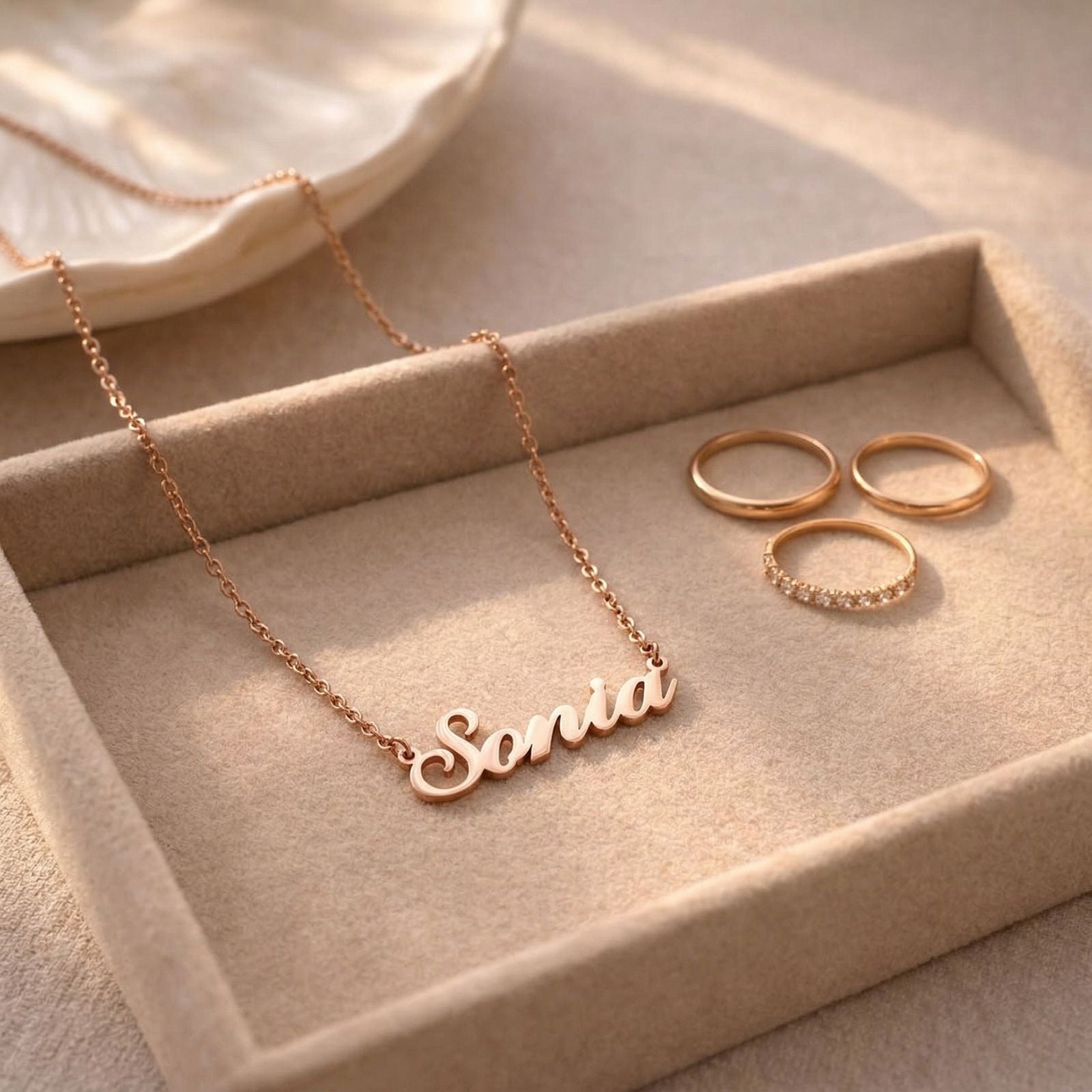 Collier personnalisable en acier inoxydable 18K, trois finitions