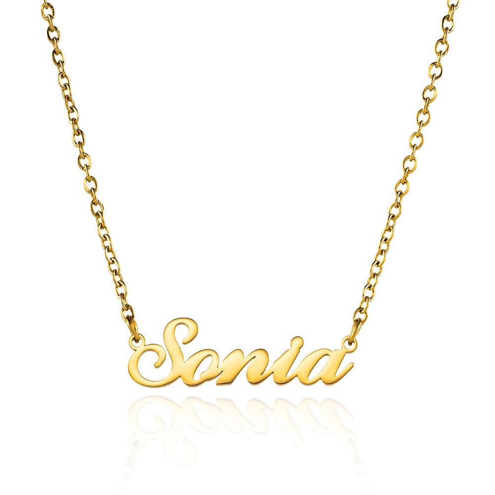 Collier personnalisable en acier inoxydable 18K, trois finitions, modèle Shine