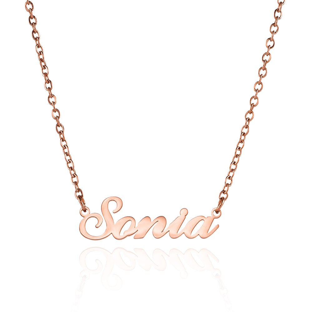 Collier personnalisable en acier inoxydable 18K, trois finitions, modèle Shine
