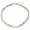 Collier personnalisable en perles de Heishi, perles colorées pendentif en acier 316L, modèle Rainbow