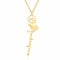 Collier personnalisable, pendentif fleur, acier inoxydable 18K, modèle Magnolia