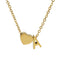 Collier personnalisé avec pendentif cœur et lettre initiale, en acier inoxydable plaqué or 18K