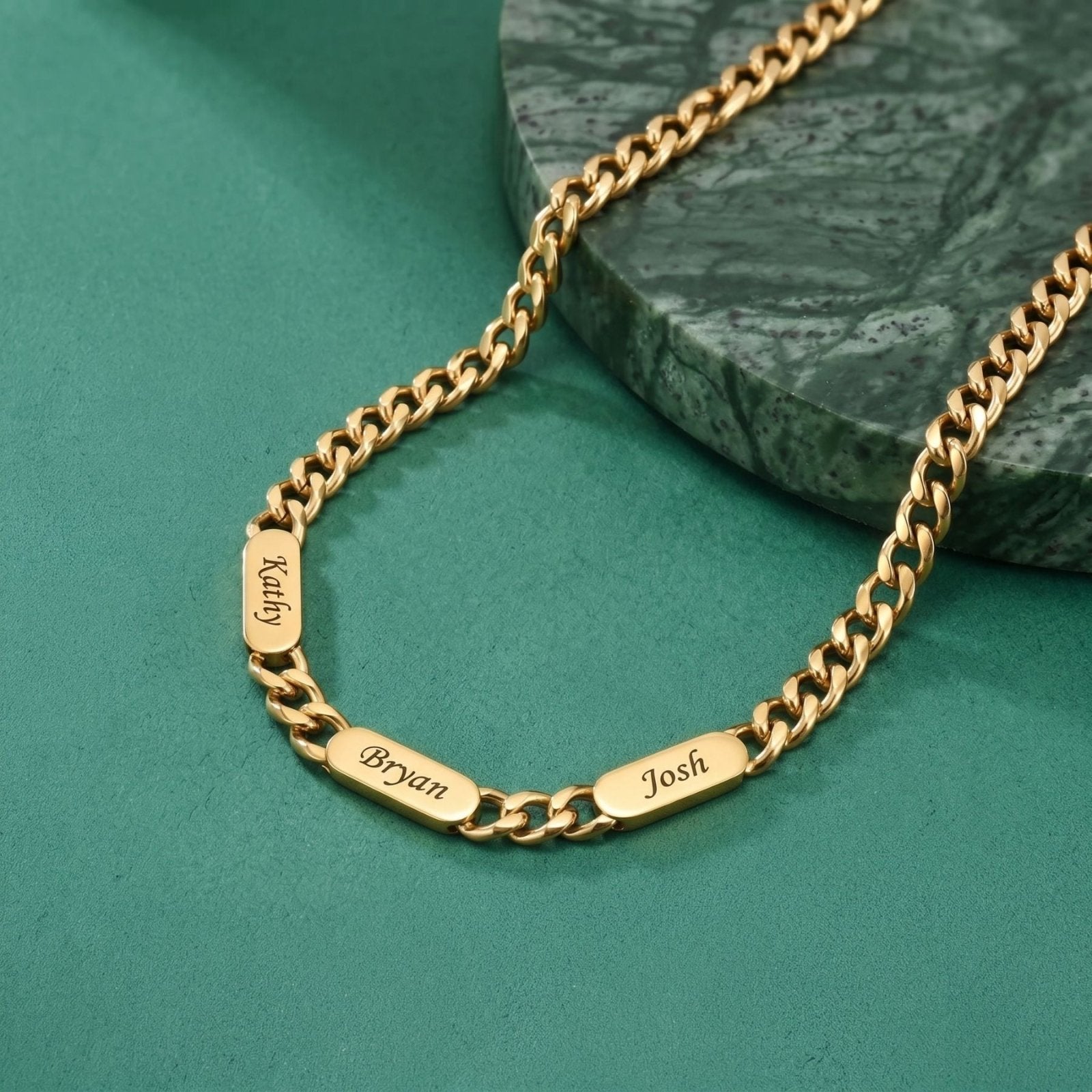 Collier personnalisé pour homme, plaquette ovale gravée avec prénom, en acier inoxydable