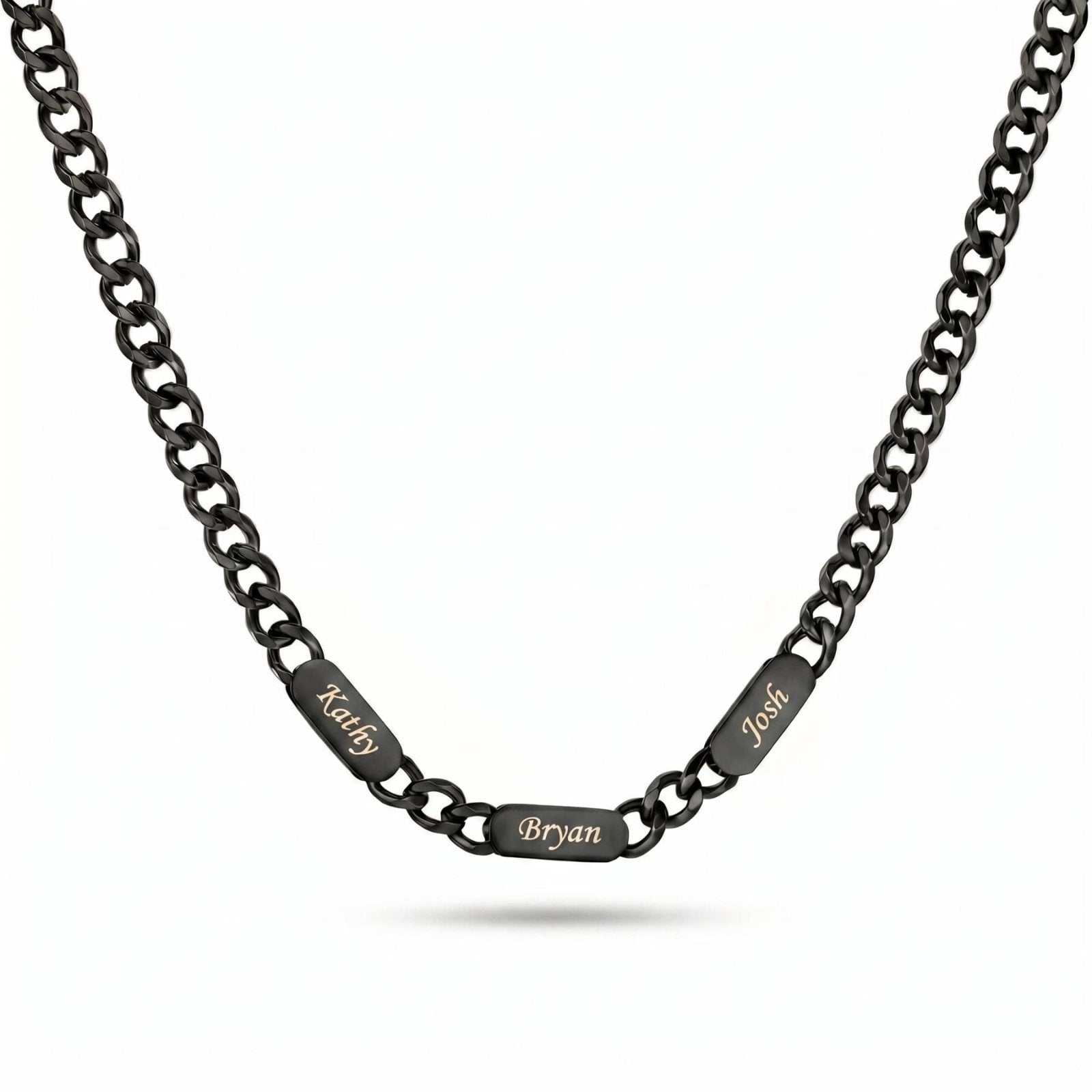 Collier personnalisé pour homme, plaquette ovale gravée avec prénom, en acier inoxydable