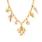 Collier pieuvre pour femme, en acier inoxydable doré, chaîne à maillons avec coquillages et charms marins