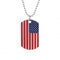 Collier plaque militaire drapeau américain pour homme, en acier inoxydable, pendentif dog tag avec drapeau USA