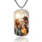 Collier plaque militaire pour homme, impression photo couleur personnalisable, en acier inoxydable