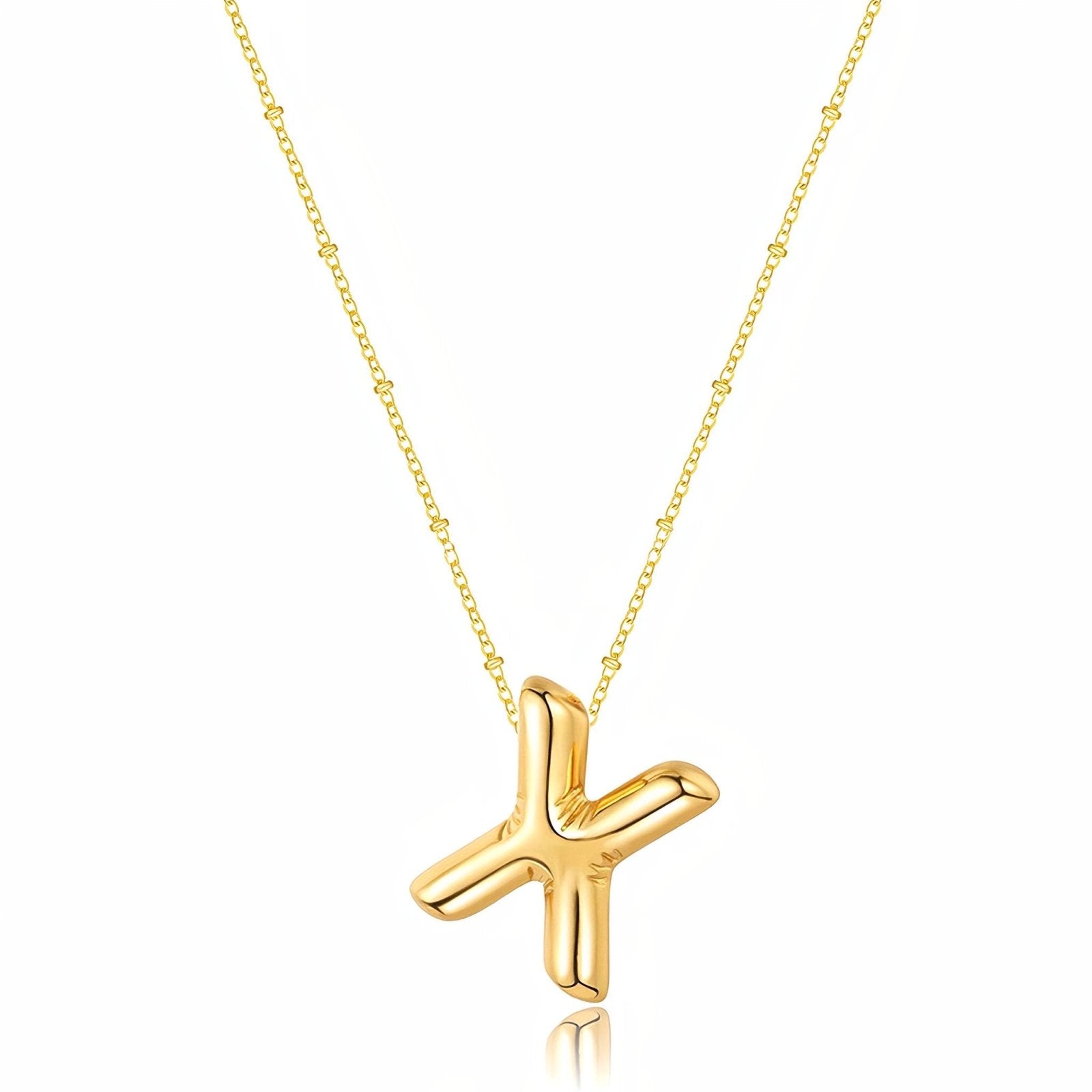 Collier plaqué or, pendentif lettre, cadeau symbolique, modèle Adalyn