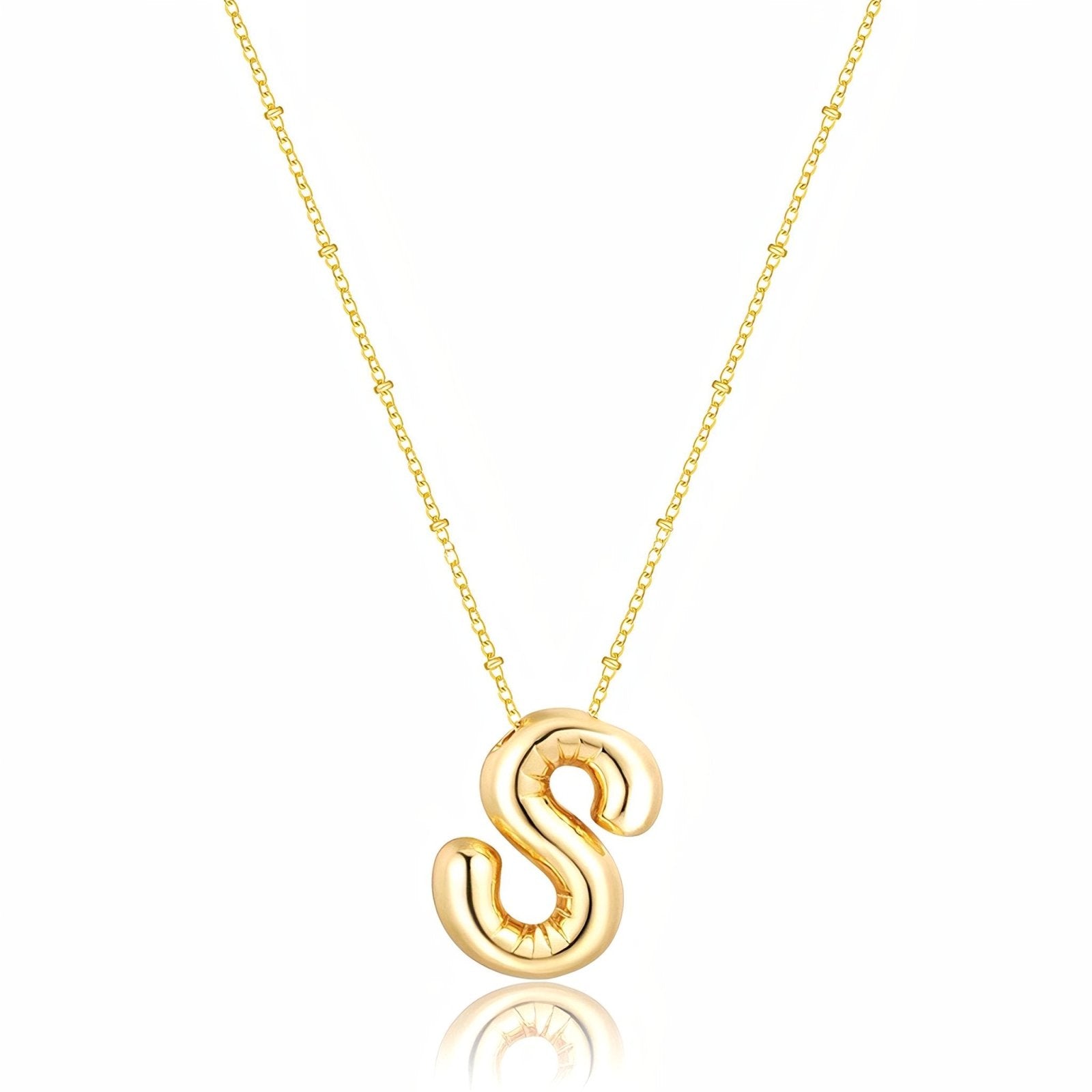 Collier plaqué or, pendentif lettre, cadeau symbolique, modèle Adalyn