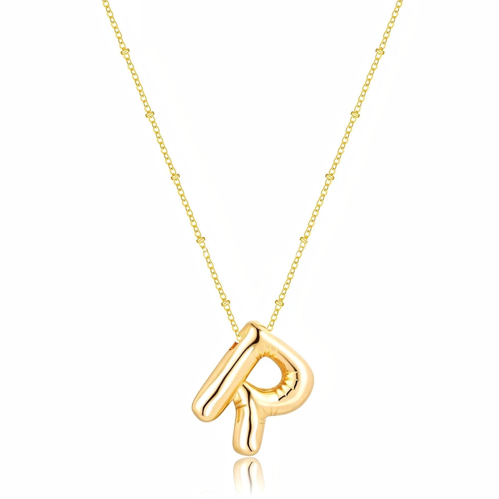 Collier plaqué or, pendentif lettre, cadeau symbolique, modèle Adalyn