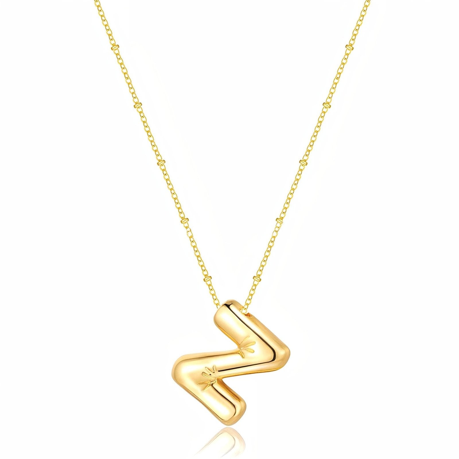 Collier plaqué or, pendentif lettre, cadeau symbolique, modèle Adalyn