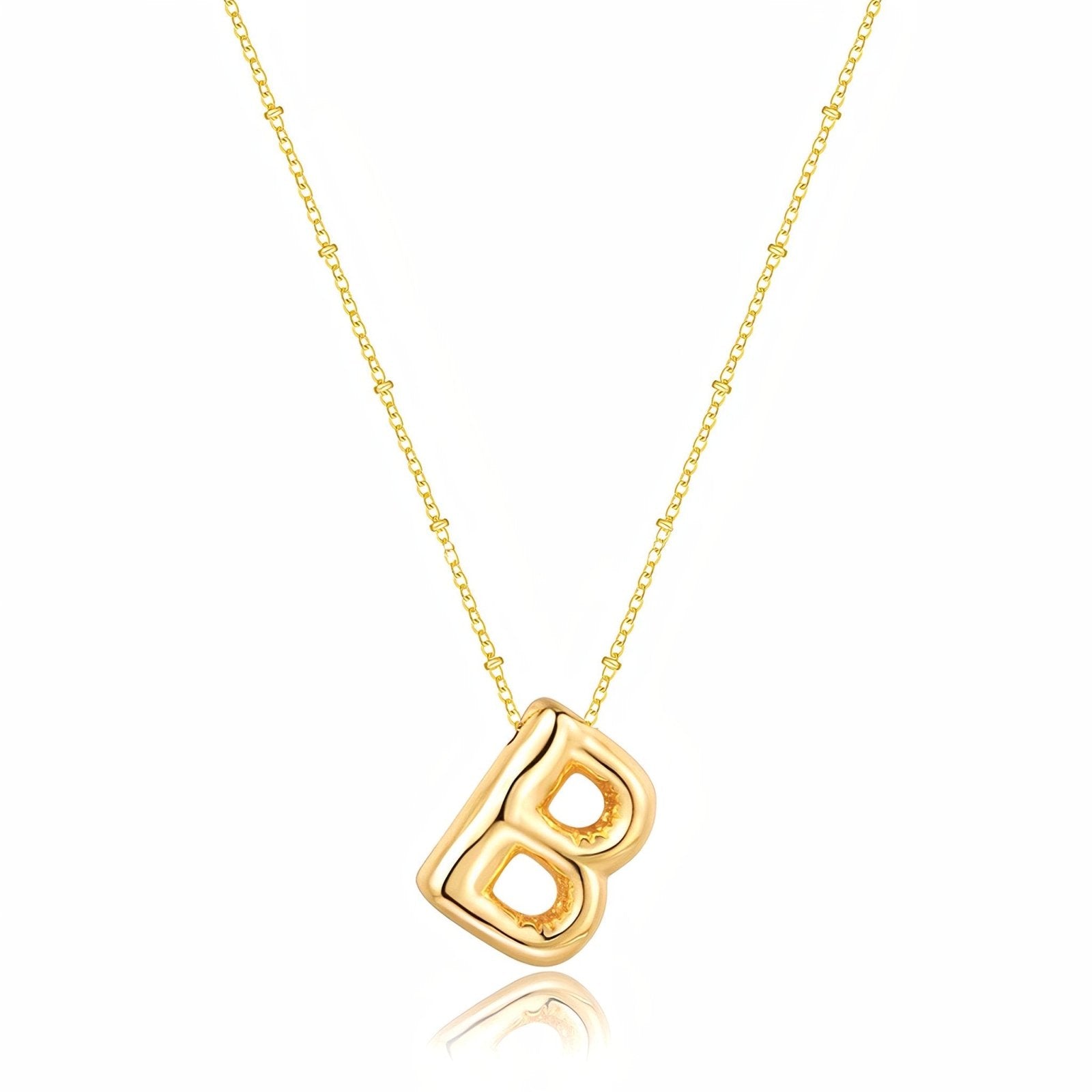 Collier plaqué or, pendentif lettre, cadeau symbolique, modèle Adalyn
