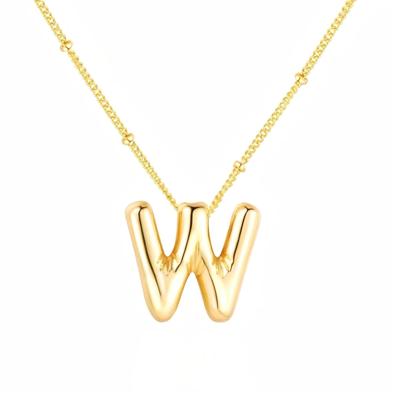Collier plaqué or, pendentif lettre, cadeau symbolique, modèle Adalyn