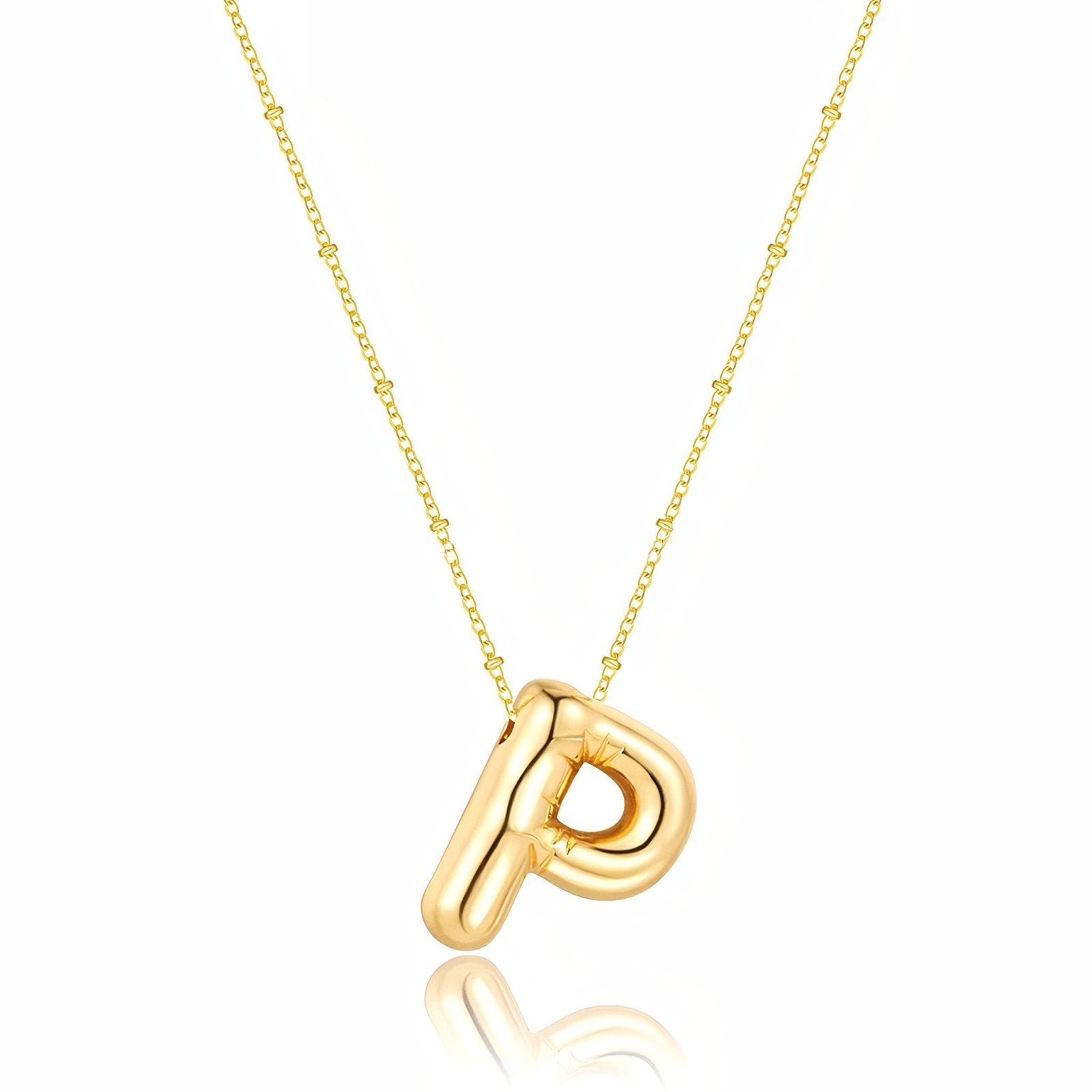 Collier plaqué or, pendentif lettre, cadeau symbolique, modèle Adalyn