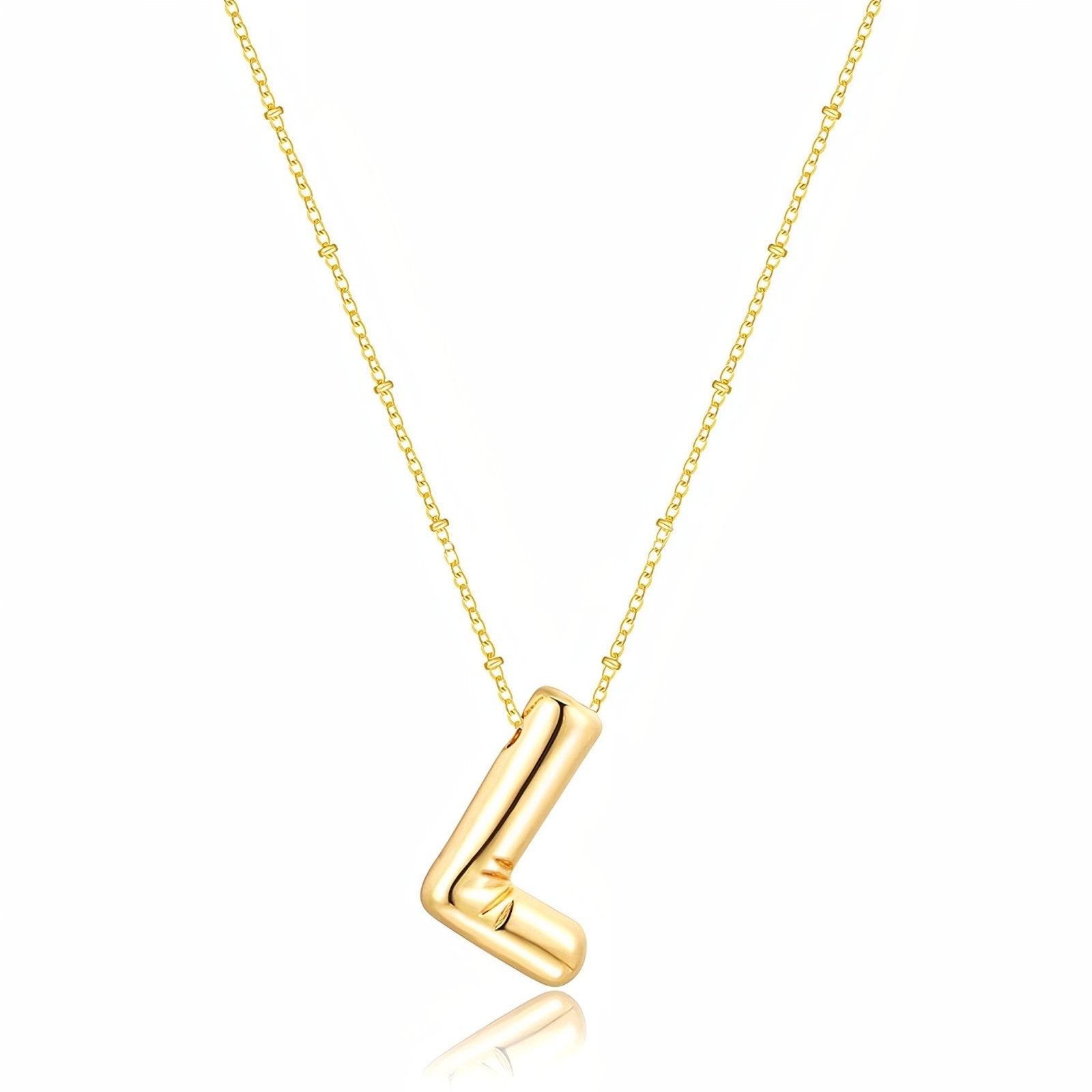 Collier plaqué or, pendentif lettre, cadeau symbolique, modèle Adalyn