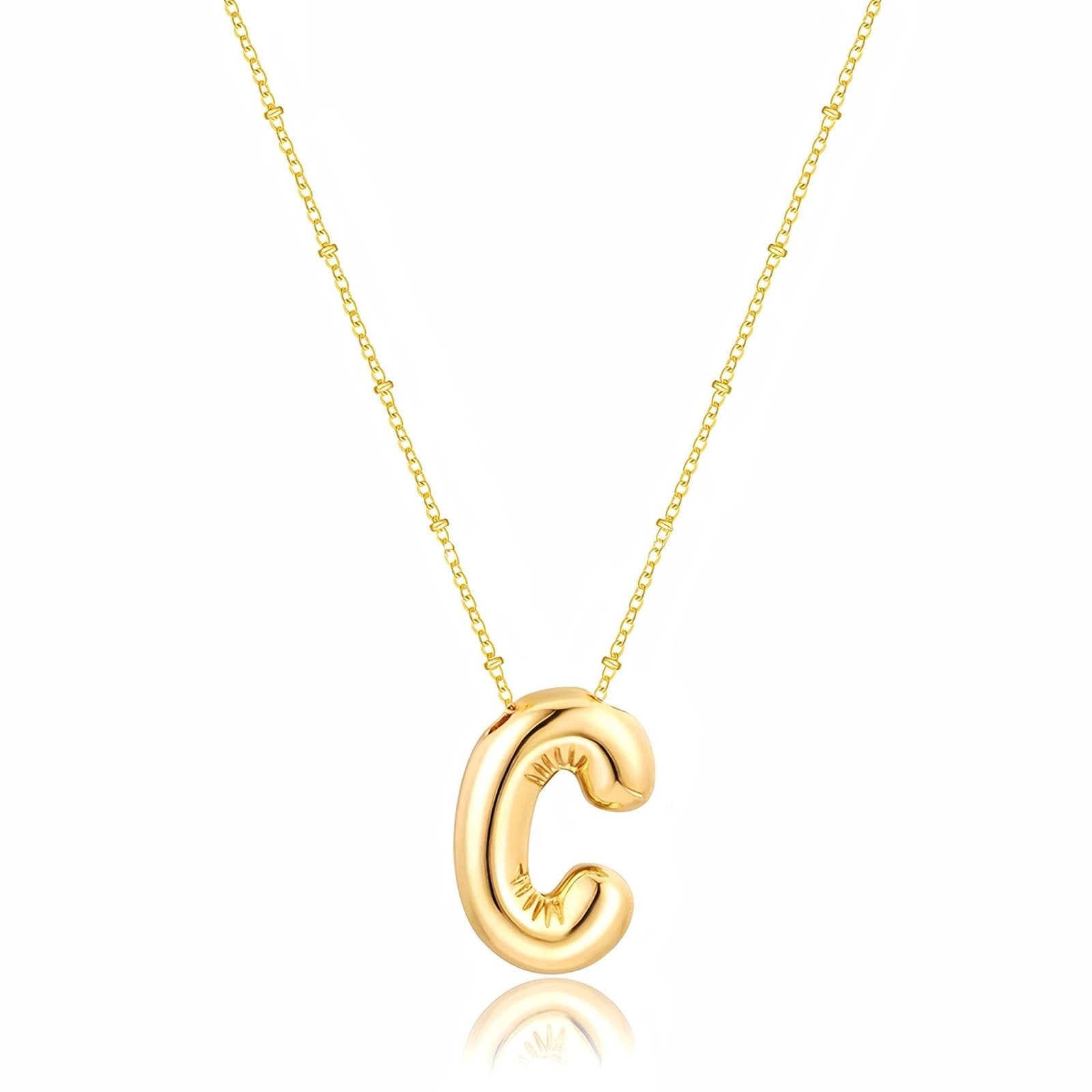 Collier plaqué or, pendentif lettre, cadeau symbolique, modèle Adalyn