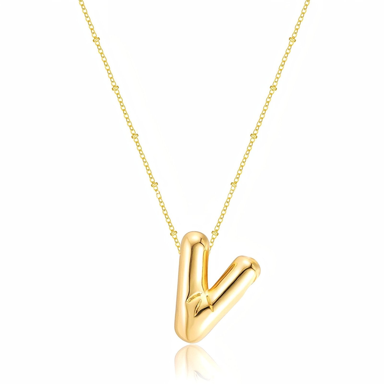 Collier plaqué or, pendentif lettre, cadeau symbolique, modèle Adalyn