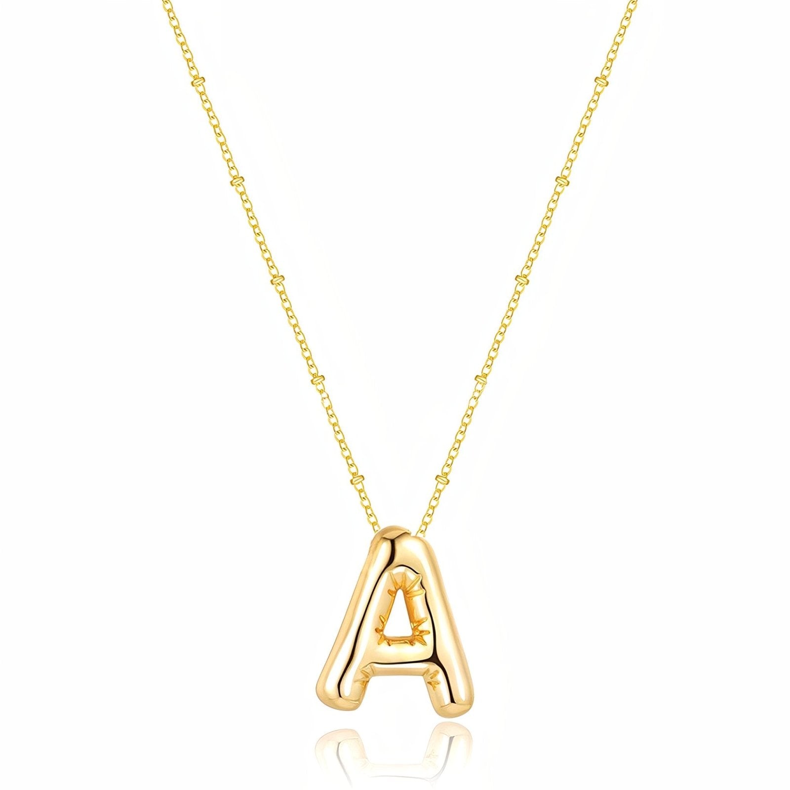 Collier plaqué or, pendentif lettre, cadeau symbolique, modèle Adalyn