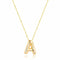 Collier plaqué or, pendentif lettre, cadeau symbolique, modèle Adalyn