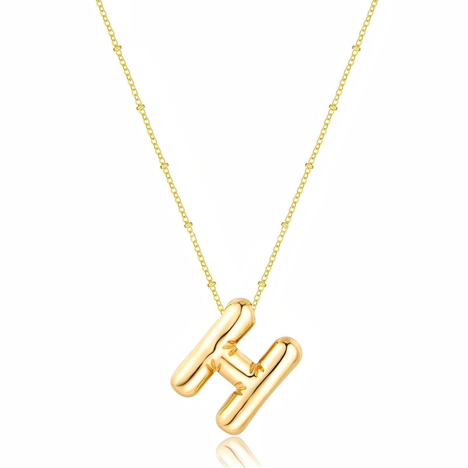 Collier plaqué or, pendentif lettre, cadeau symbolique, modèle Adalyn