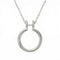 Collier porte bague pour femme, avec pendentif anneau circulaire et zircon, en acier inoxydable