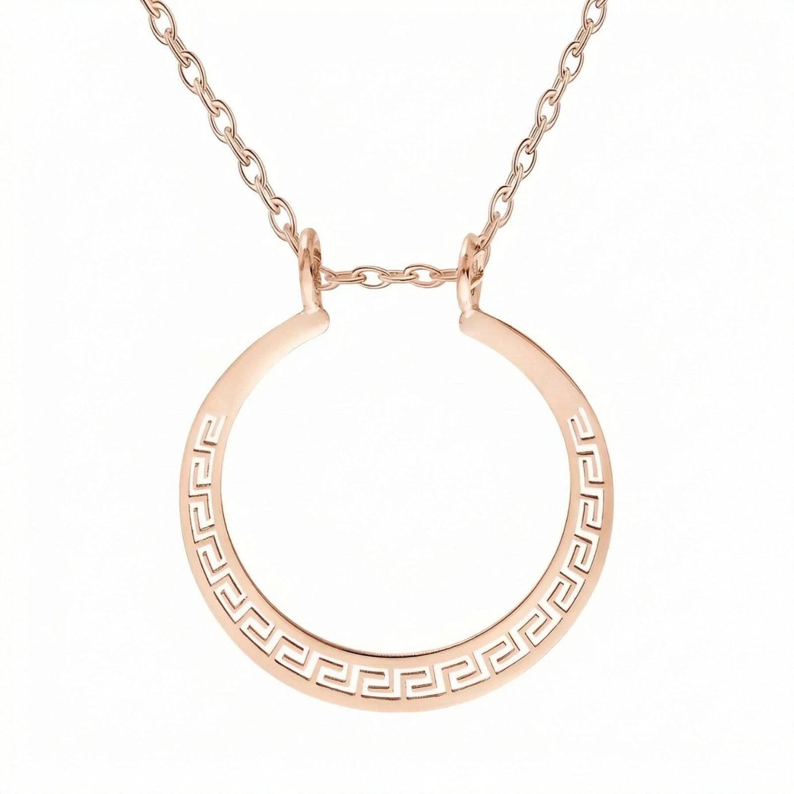 Collier porte bague pour femme, avec pendentif circulaire, en acier inoxydable