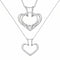Collier porte bague pour femme, avec pendentif cœur, en acier inoxydable