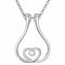 Collier porte bague pour femme, avec pendentif géométrique, cœur central délicat et zircon, en acier inoxydable