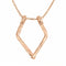 Collier porte bague pour femme, avec pendentif géométrique, en acier inoxydable, style moderne et épuré