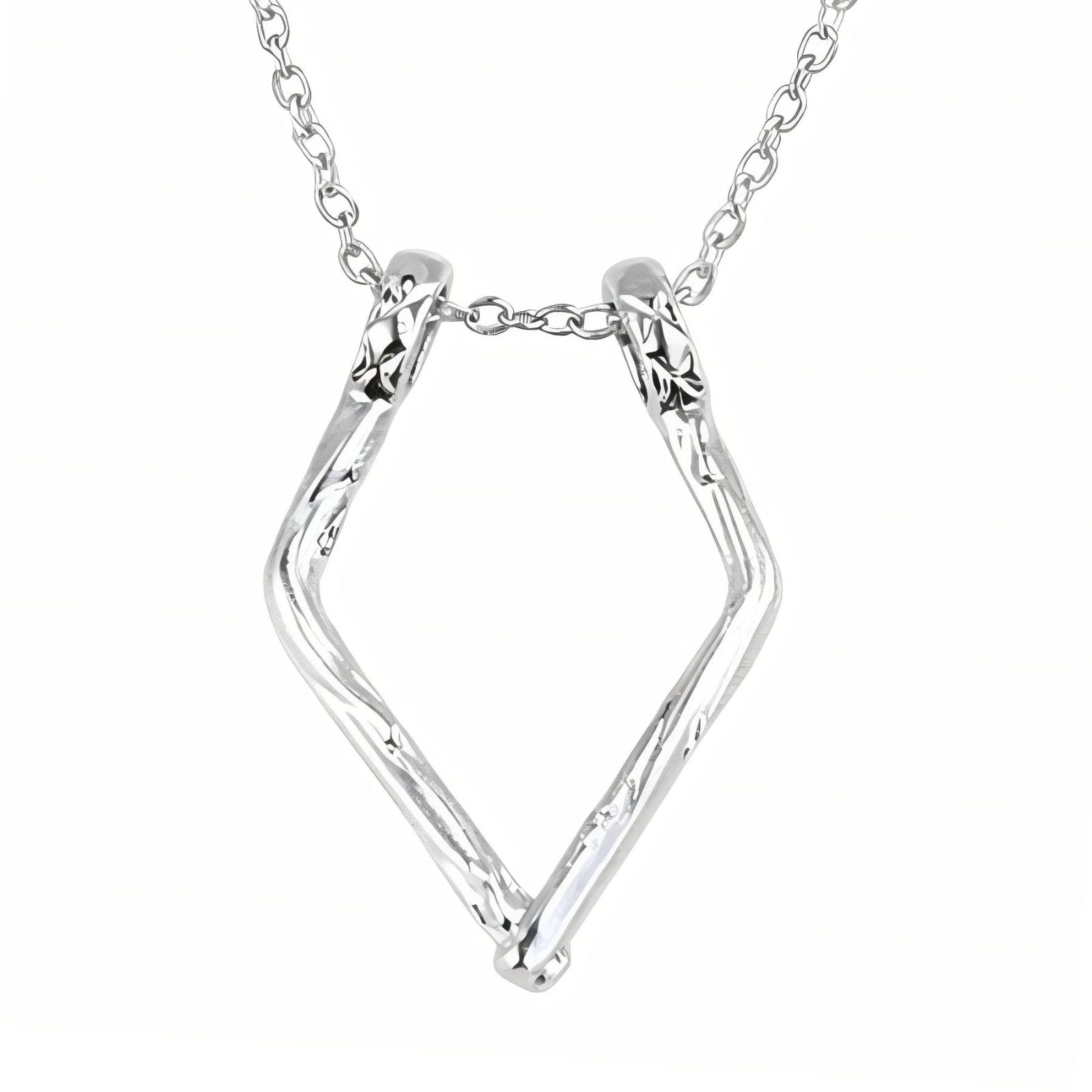 Collier porte bague pour femme, avec pendentif géométrique, en acier inoxydable, style moderne et épuré