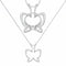 Collier porte bague pour femme, avec pendentif motif papillon, en acier inoxydable, style moderne