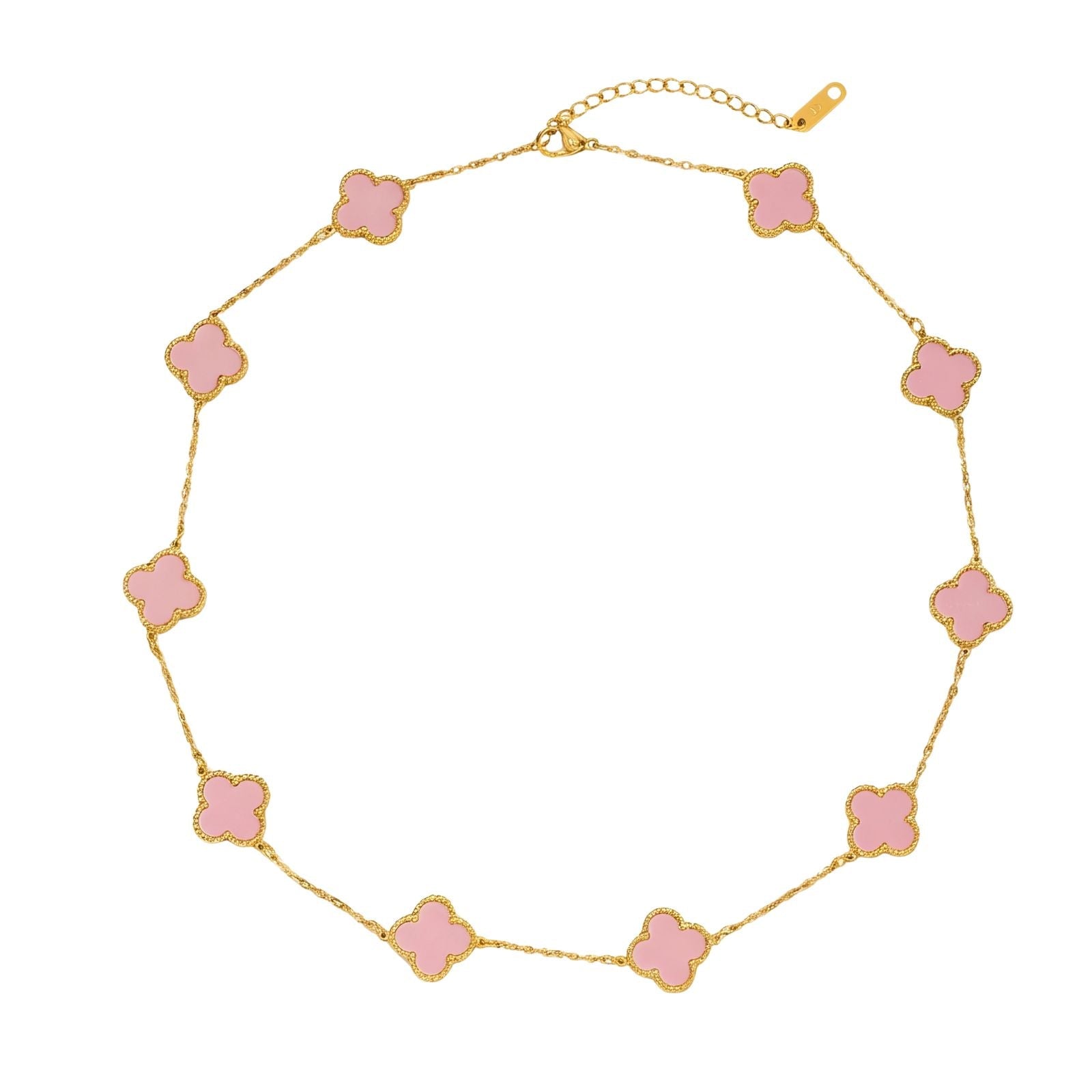 Collier pour femme, pendentifs à trèfles, émail coloré, taille réglable, chic et intemporel