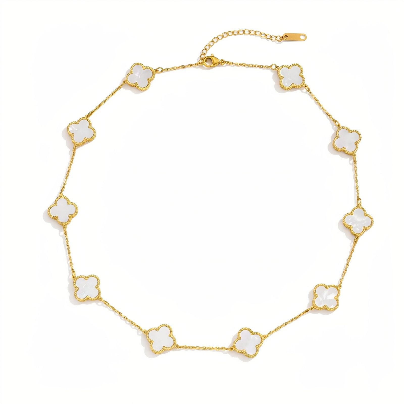 Collier pour femme, pendentifs à trèfles, émail coloré, taille réglable, chic et intemporel