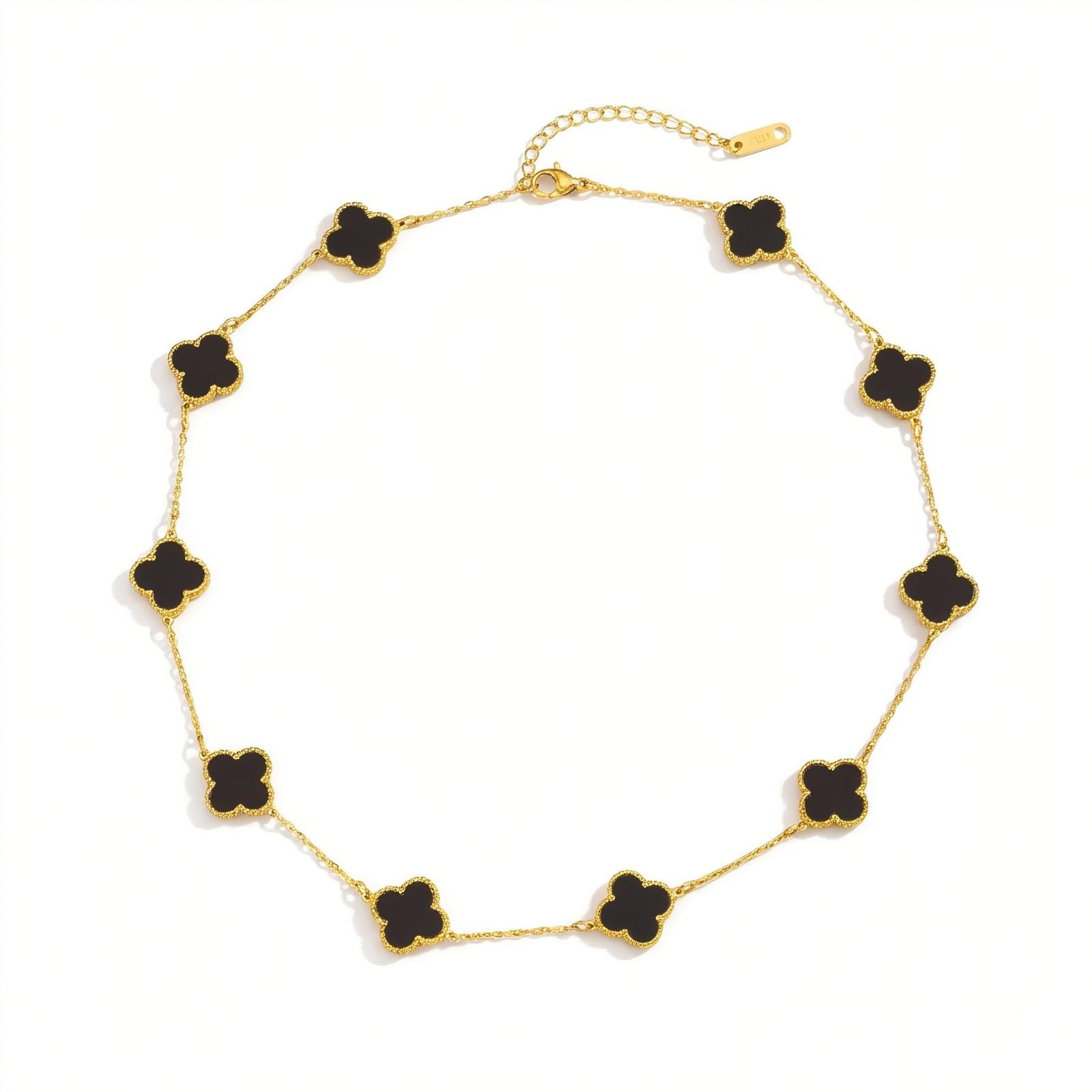 Collier pour femme, pendentifs à trèfles, émail coloré, taille réglable, chic et intemporel