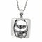 Collier pour homme avec pendentif tête de mort sculptée, en acier inoxydable, style rock