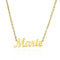 Collier prénom calligraphié, acier inoxydable 18K, modèle Classico