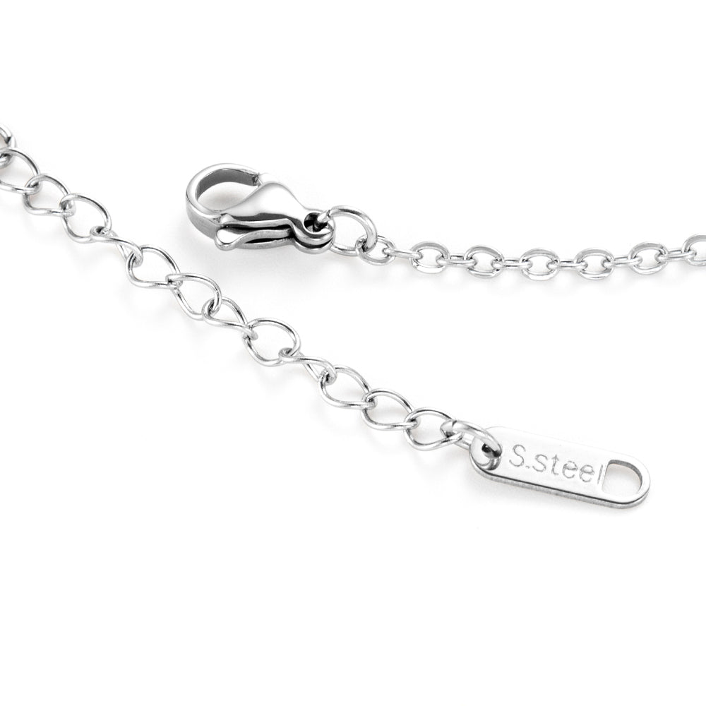Collier prénom calligraphié, acier inoxydable 18K, modèle Classico