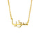 Collier prénom en arabe, acier inoxydable, chaine forcat fine pour femme, modèle Yasmine