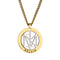 Collier prénom gravé style géométrique, pendentif rond en acier inoxydable, homme ou femme