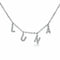 Collier prénom lettres, modèle moderne en acier inoxydable pour femme, modèle Spark