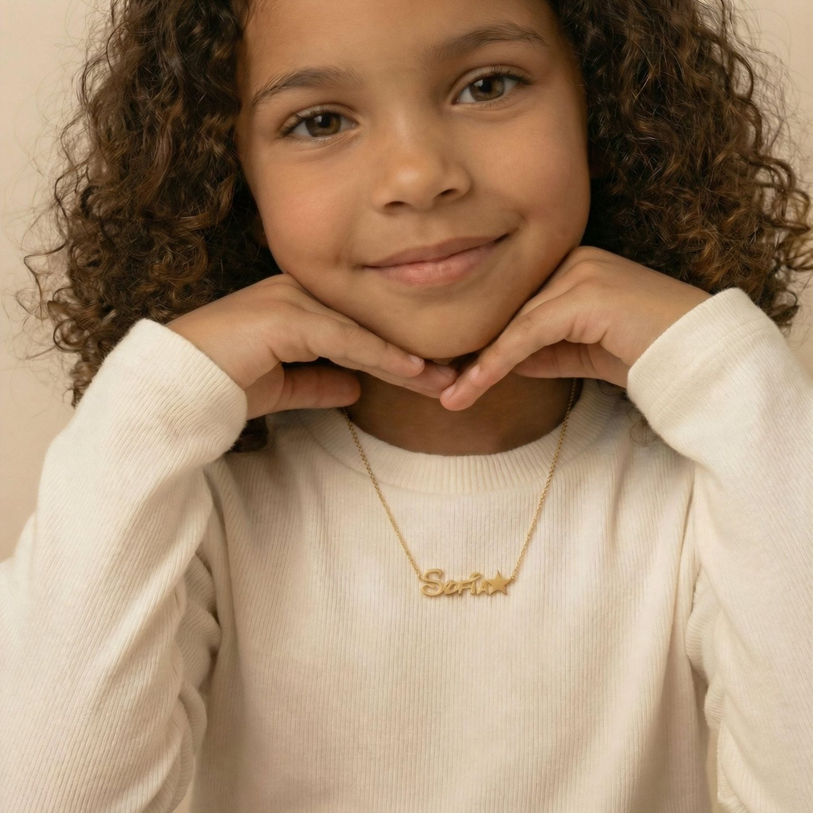 Collier prénom personnalisable, style Disney, en acier inoxydable