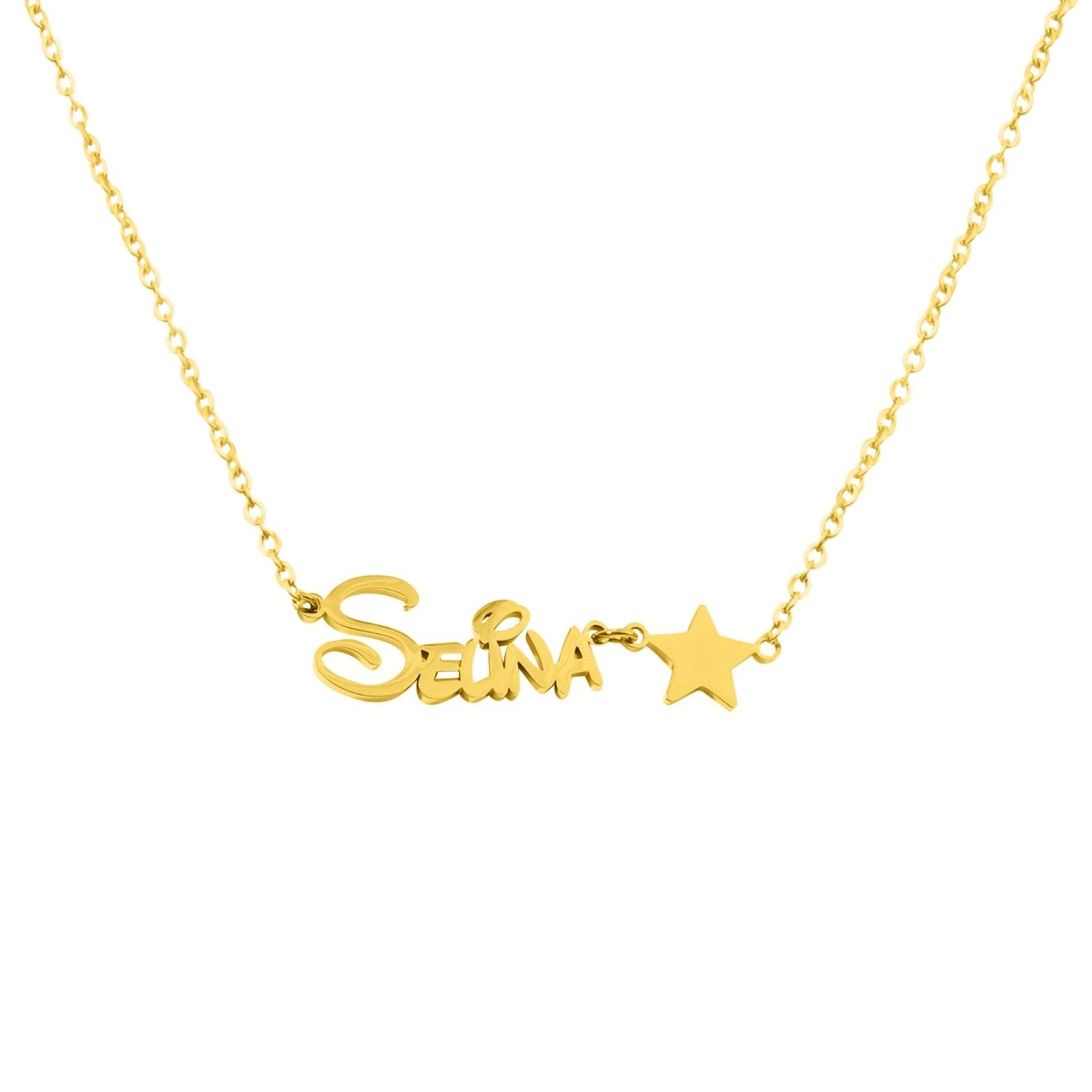 Collier prénom personnalisable, style Disney, en acier inoxydable, modèle Faylinn