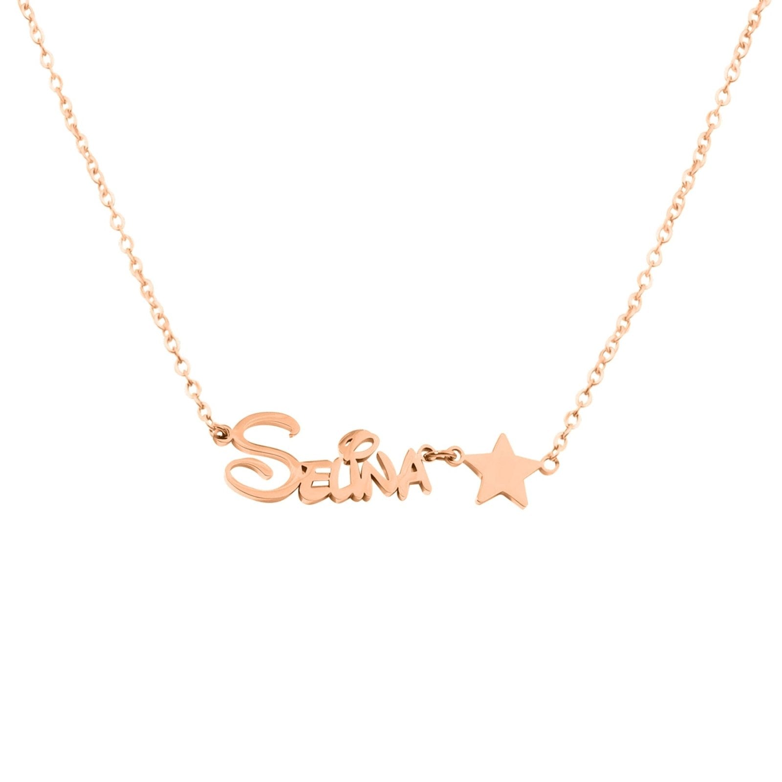 Collier prénom personnalisable, style Disney, en acier inoxydable, modèle Faylinn