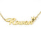 Collier prénom personnalisé avec couronne et pierre de naissance, acier inoxydable, modèle Tiffany
